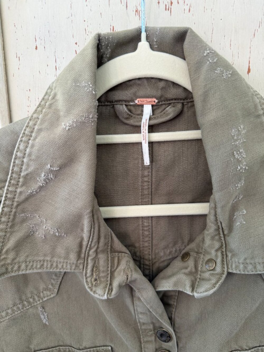 FREE PEOPLE MOONCHILD ARMY GREEN UTILITY SHACKET - Picture 7 of 10